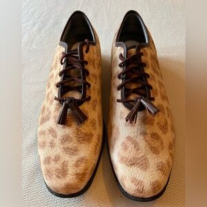 NIB Ladies FootJoy Tailored Collection Animal Print Golf Shoes Sz 7